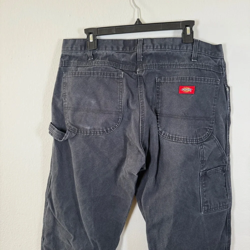 Dickies Mens Charcoal Gray Carpenter Work Pants Size 36x32 denim jeans dark wash
